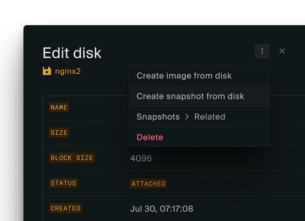 Visualización de backup en la nube